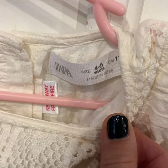 Zara Kids Cream Top and Brown Skirt Set - Picture 7 of 8